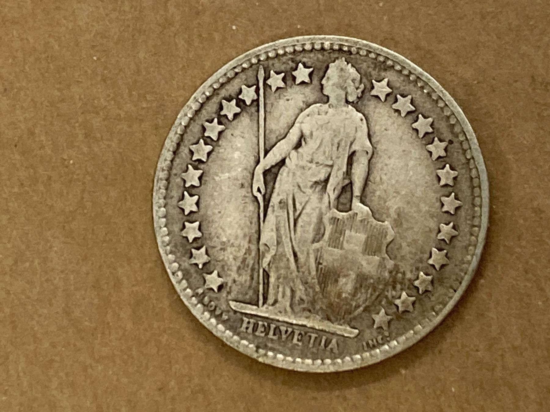Alle Münzen: SVIZZERA 1/2  FR MONETA IN ARGENTO 1908 usata - circolata – Gebraucht aus Vezia von Aquarius_Age 1