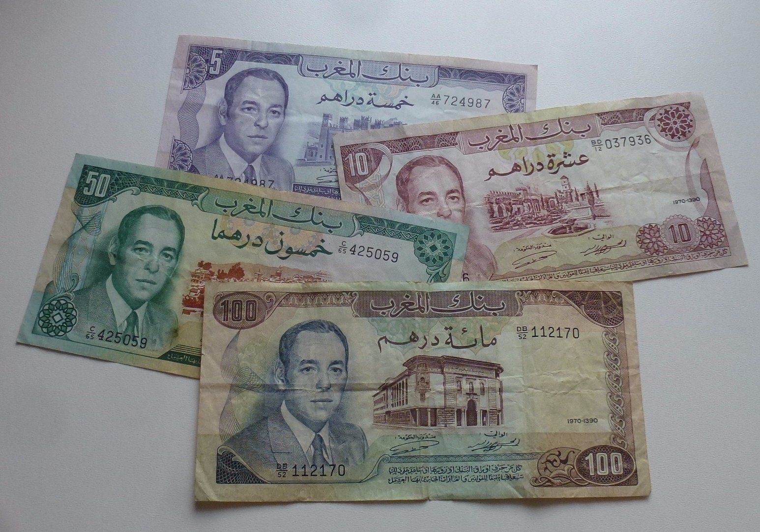Banconote: Sammlung ++ 4 alte Banknote aus Maroc – Usato da Walkringen venduto da Casablanca777