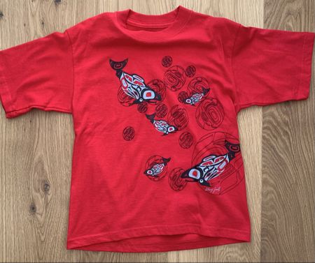 Rotes Kinder T-Shirt aus Kanada, XS (2 bis 4 Jahre)