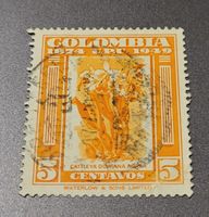 Kolumbien 1950 blumen alte briefmarke