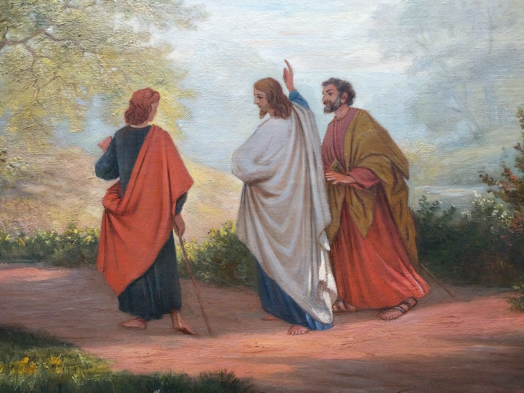 Gemälde: Ölgemälde "Der Gang nach Emmaus" – Gebraucht aus Rheineck von Polcadot 2