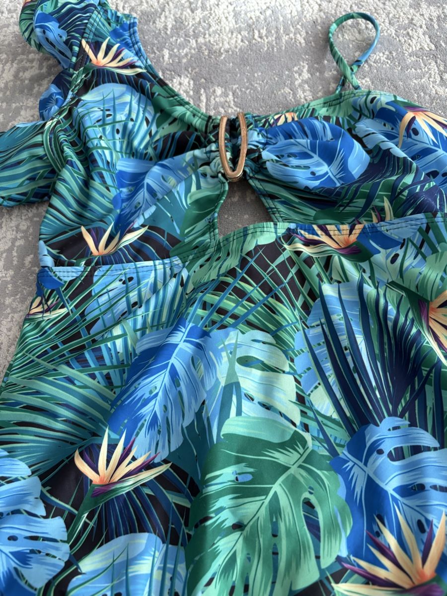 Costumi da bagno & Bikini: Exotischer Badeanzug mit Blätterprint – Usato da Zürich venduto da Anushka86 1