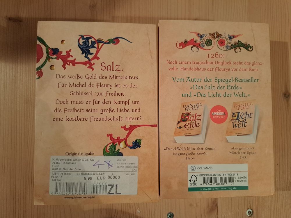 Daniel Wolf, Salz der Erde & Gold des Meeres, hist.