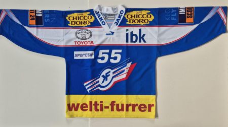 Trikot EHC Kloten #55 Sven Lindemann Signiert!