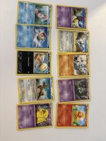 Lot de 10 cartes Pokémon diverses état usagé correct
