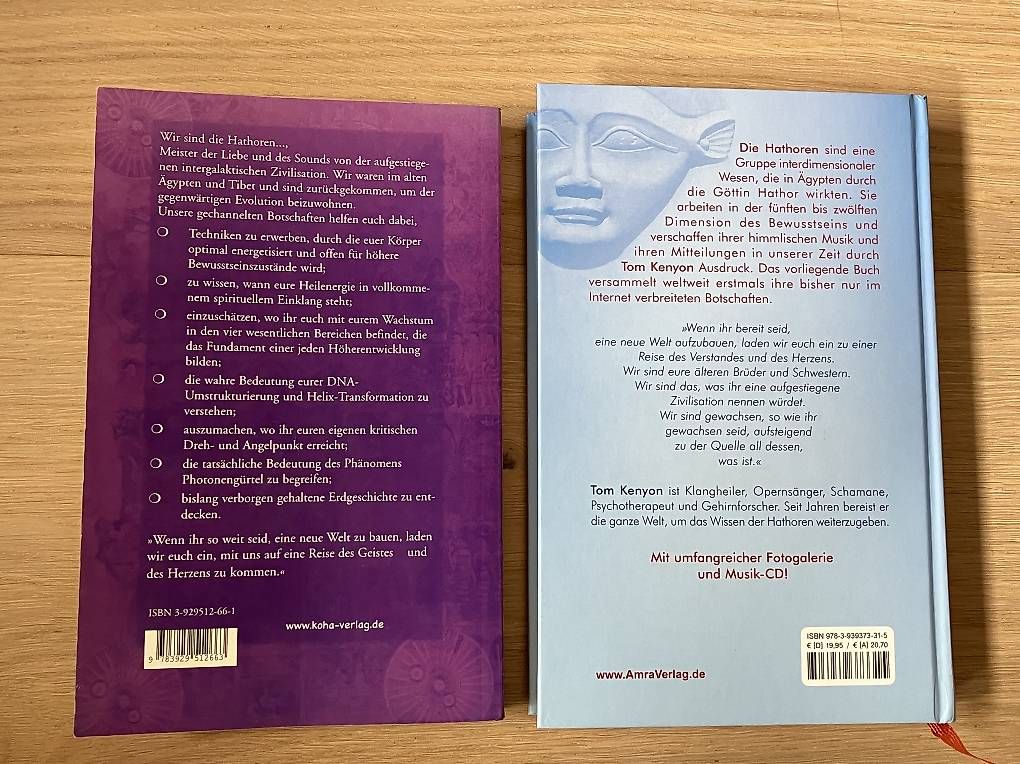 Bücher: 2 Bücher: Hathor-Zivilisation, höheres Bewusstsein T.Kenyon – Gebraucht aus Arnegg von Redandblue2011 1