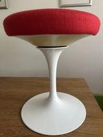Knoll Hocker, roter Bezug, Designklassiker, Vintage Top!
