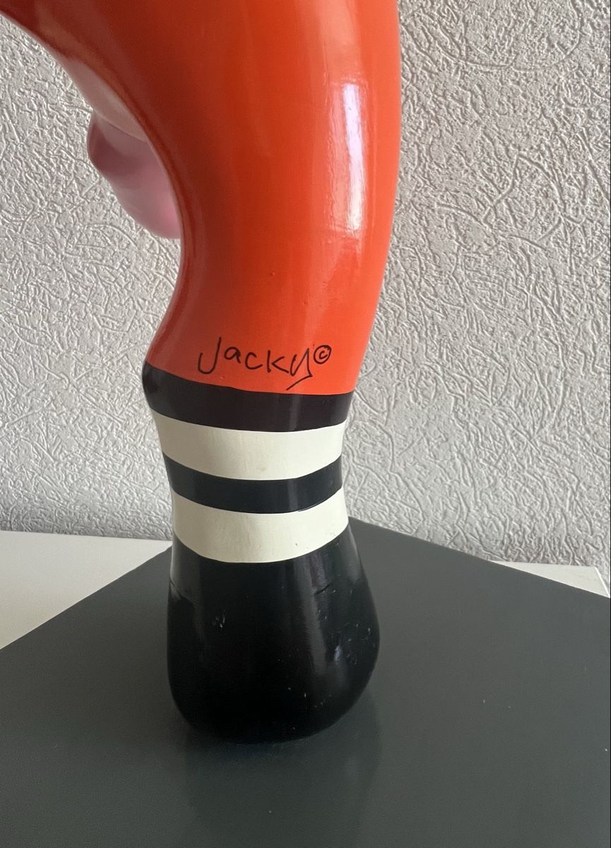 Figuren: Statue chien colorée signée Jacky, haut 50cm – Gebraucht aus Chézard-St-Martin von Chopette 4