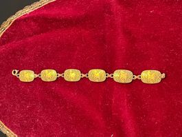 ✨ Bracelet Damasquiné de Tolède Vintage – Dragon Doré
