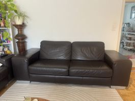 Echtleder Sofa braun 2-Sitzer - guter Zustand