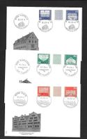 4 FDC Serie S69 - S72 ET Ortsstempel 18.6.1970/8.1.1973