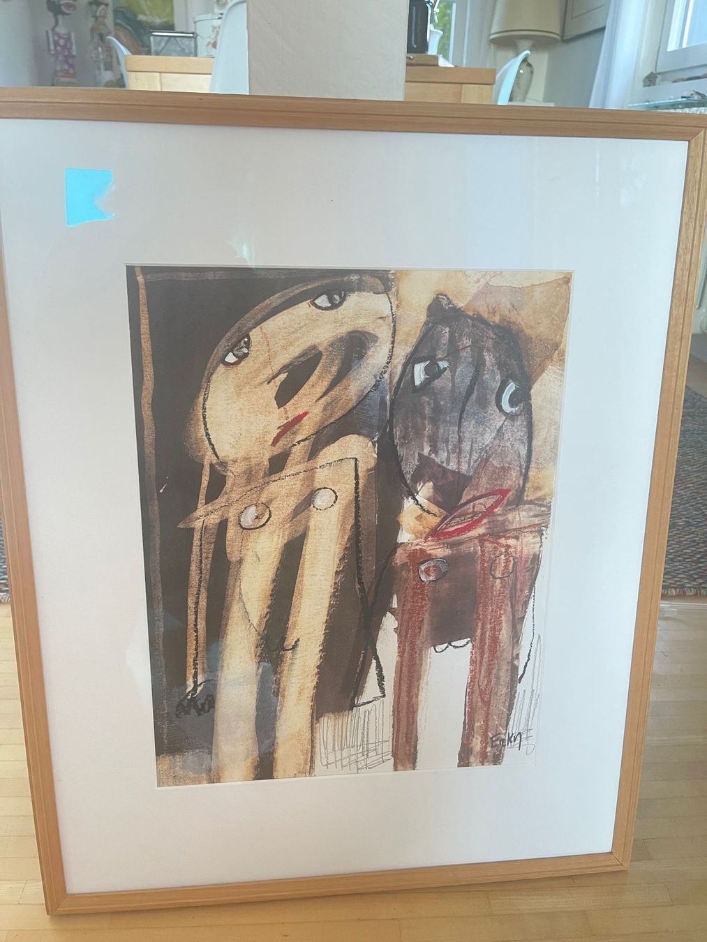 Gemälde: Bild von Michèle Goasdoué, ERKA, gerahmt – Gebraucht aus Winterthur von 1956ingi 1