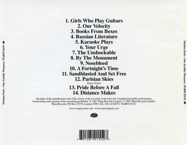CD: CD Maximo Park - Our earthly pleasures (2007) – Usato da Möriken AG venduto da mineralia 1