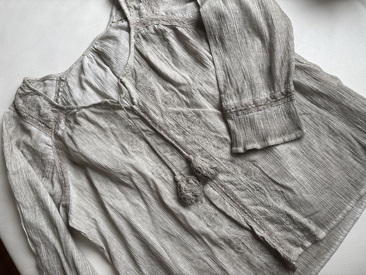 Nile Camicette: Nile Bluse Natur Look! – Usato da langenthal venduto da rundholz7 3