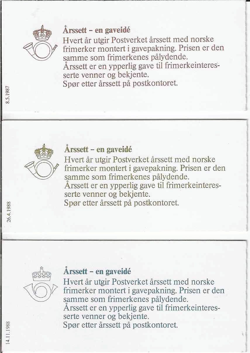 Tous les timbres: Schweiden, 3 Markenheftchen Pilze Postfrisch – Neuf (Voir description) à Basel par Bingis 2