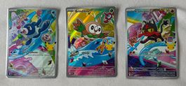Lot de 3 cartes Pokémon Otaquin, Brindibou, Flamiaou