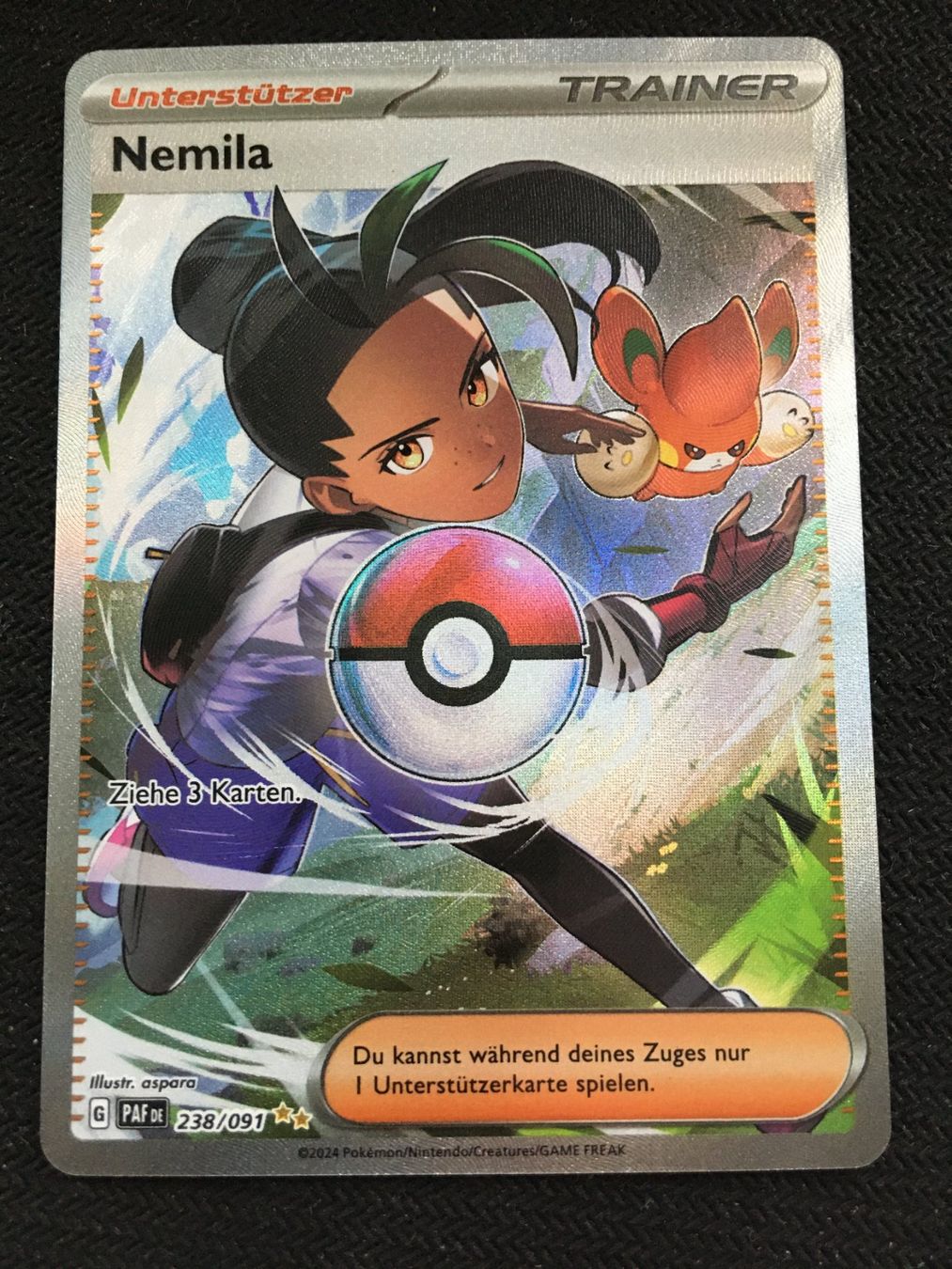 Pokémon Carte collezionabili: PAF 238 Nemila - Pokémon - Paldeas Schicksale - DE – Nuovo (secondo la descrizione) da St.Gallen venduto da Punktchen01