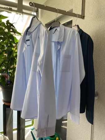 3 Chicorée Damenblusen 2xM 1xL hellblau/dunkelblau neu