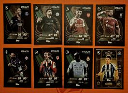 Cartes Match Attax Stealth Strike lot de 8 cartes bon état