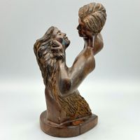 Grande sculpture "Desire" en palissandre