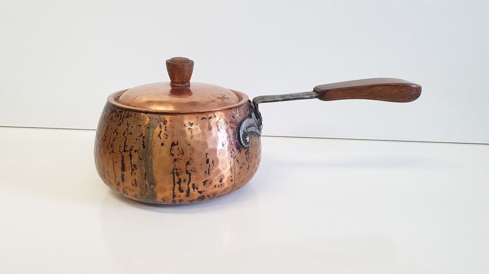 FBWSM Kupfer Suppentopf 26cm 5 Liter - Unbeschichteter Kupfertopf Handgemacht