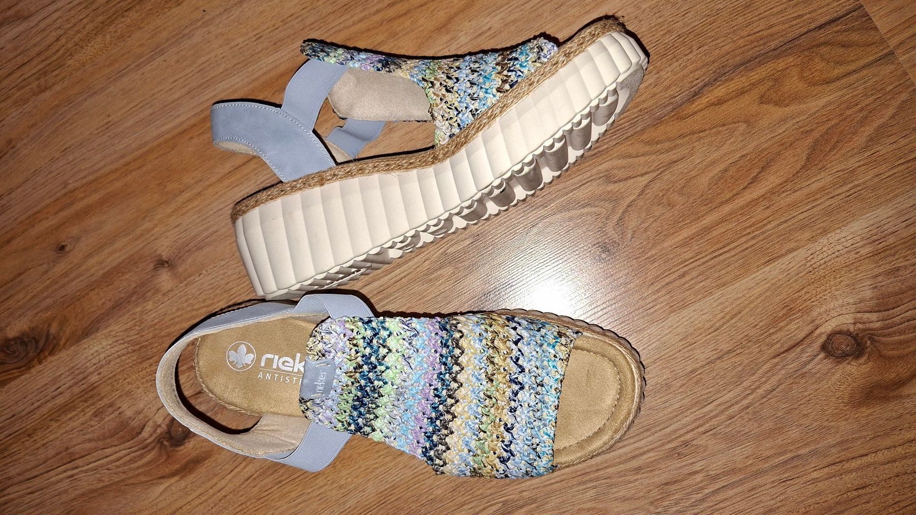 Rieker Damenschuhe: Sandales Rieker compensées T 43 – Neu (gemäss Beschreibung) aus La Rippe von veromaud