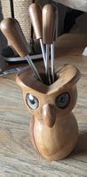 Eulefigur 100% Olivenholz Halter schnackspiess sie Foto