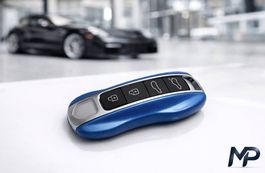 Porsche Schlüsselcover / Schlüsselgehäuse in blau