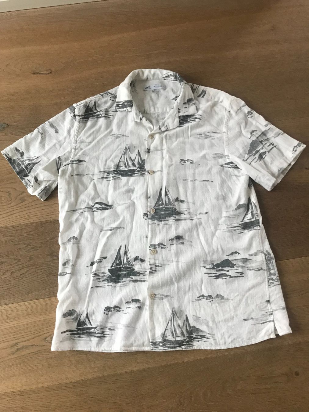 Zara Camicie: Kurzarm Leinenhemd von Zara - Grösse L – Usato da Freienstein venduto da Jessy024