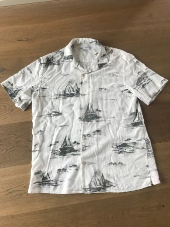 Kurzarm Leinenhemd von Zara - Grösse L