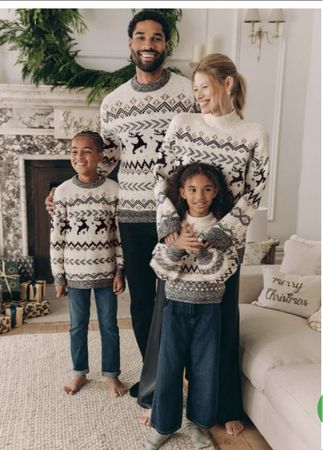 Partnerlook Weihnachtspullover Familie 3.Stk zusammen