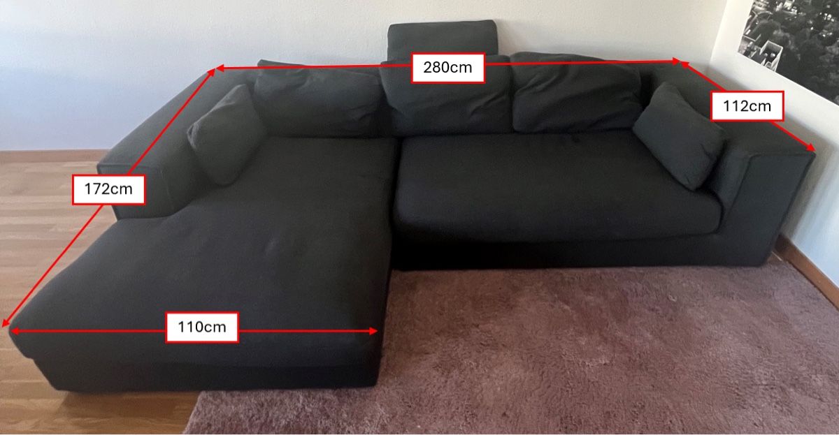 Pfister Sofas: Eck-Sofa - Stoff in Anthrazit - gebraucht – Gebraucht aus Zürich von PilotFO 3