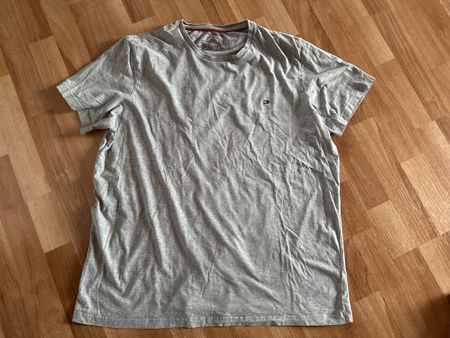 Tommy Hilfiger T-Shirt Grau Grösse L Herren Baumwolle Top Zu