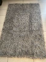Hochflor Teppich grau rechteckig