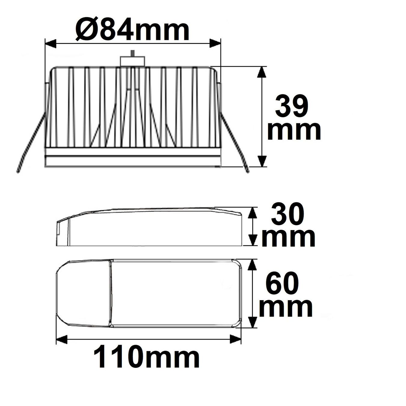 Lampade: LED Einbaustrahler, Dimmbar, 11 cm Ø – Nuovo (secondo la descrizione) da Kreuzlingen venduto da Smart-Light 3