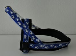 Hundegeschirr Norweger XXS Blau + Pfoten gepolstert
