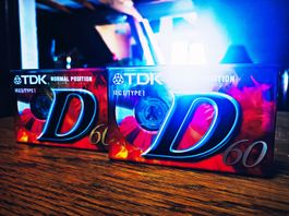 Kassetten 2x TDK D60 Cassette Tape Set – Sealed