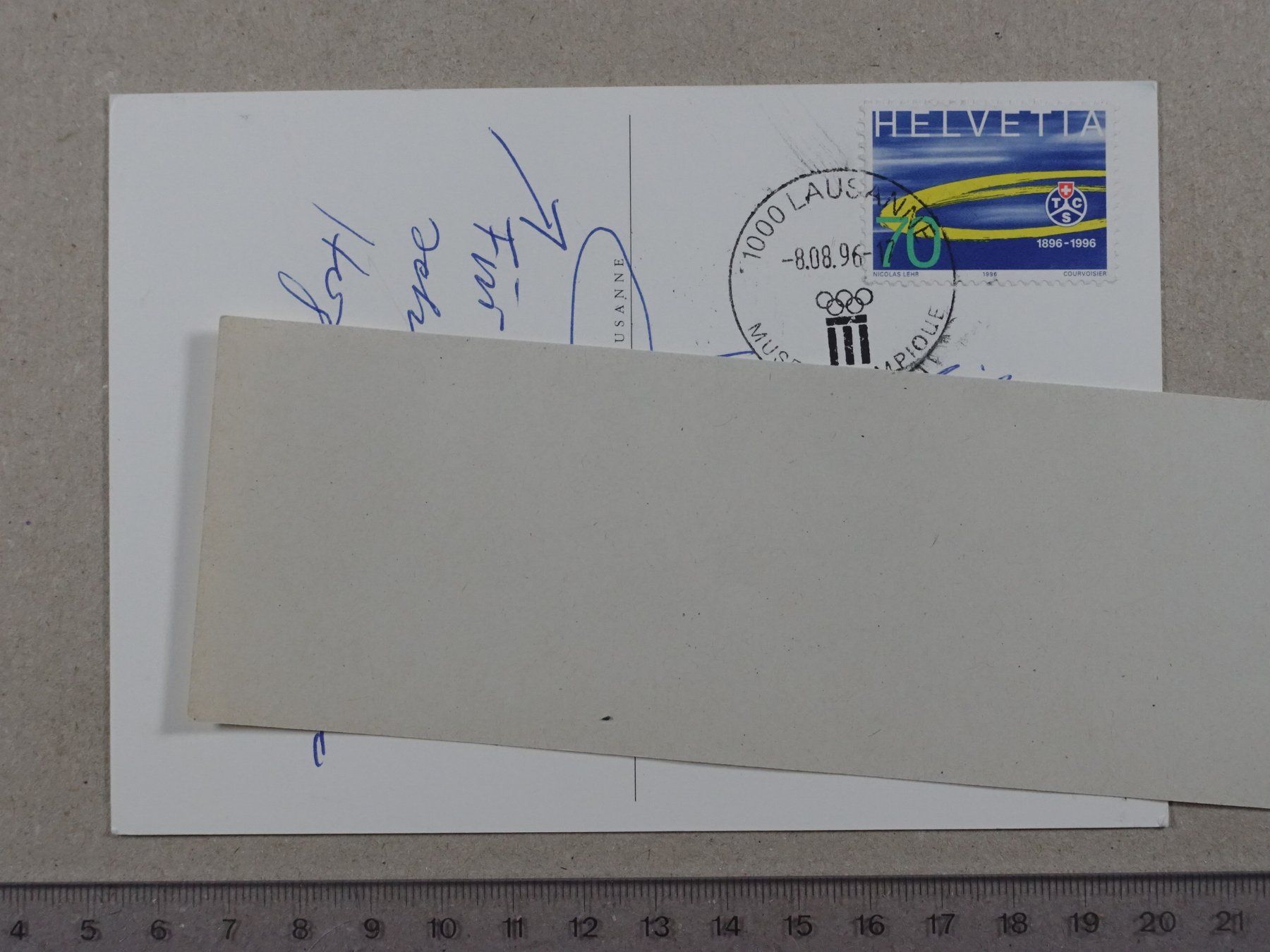 Cartoline postali: Lausanne, Musée Olympique, 1996 – Usato da Lenzburg venduto da fh1 1