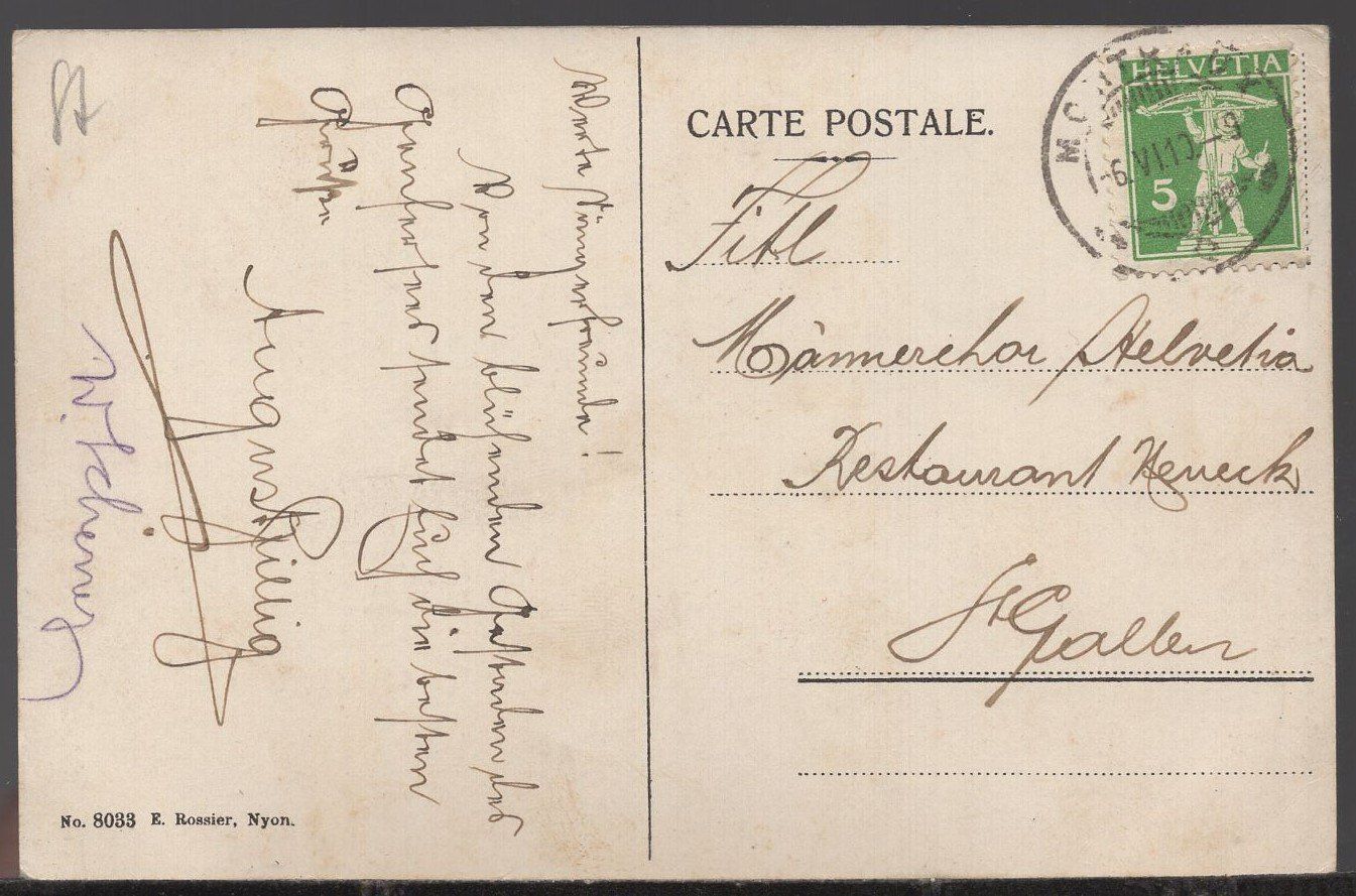 Cartoline postali: Chillon et la Dent du Midi   1910 – Usato da Aarau venduto da kufi44 1