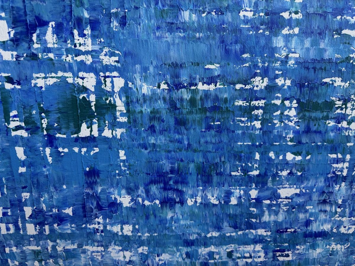Tableaux: 100 x 80 cm Schweizer Kunst Blau – Neuf (Voir description) à Zürich par LuxuryJewellery 1