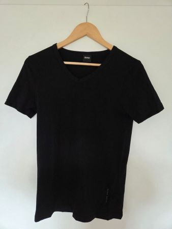 BOSS Hugo Boss V-Neck T-Shirt Dunkelblau Stretch Gr. S