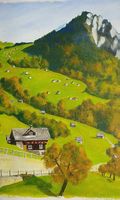 Amdenerhöhe Herbst Gemälde Signiert