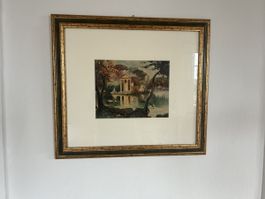 Bild , Aquarell, gerahmt