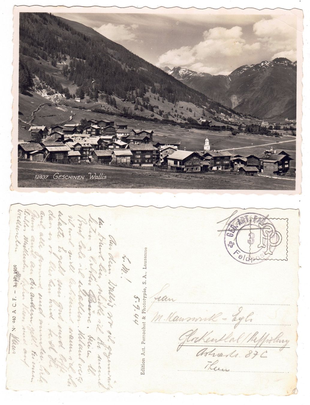 Cartes postales: Geschinen – D'occasion à La Tour-de-Peilz par amjust