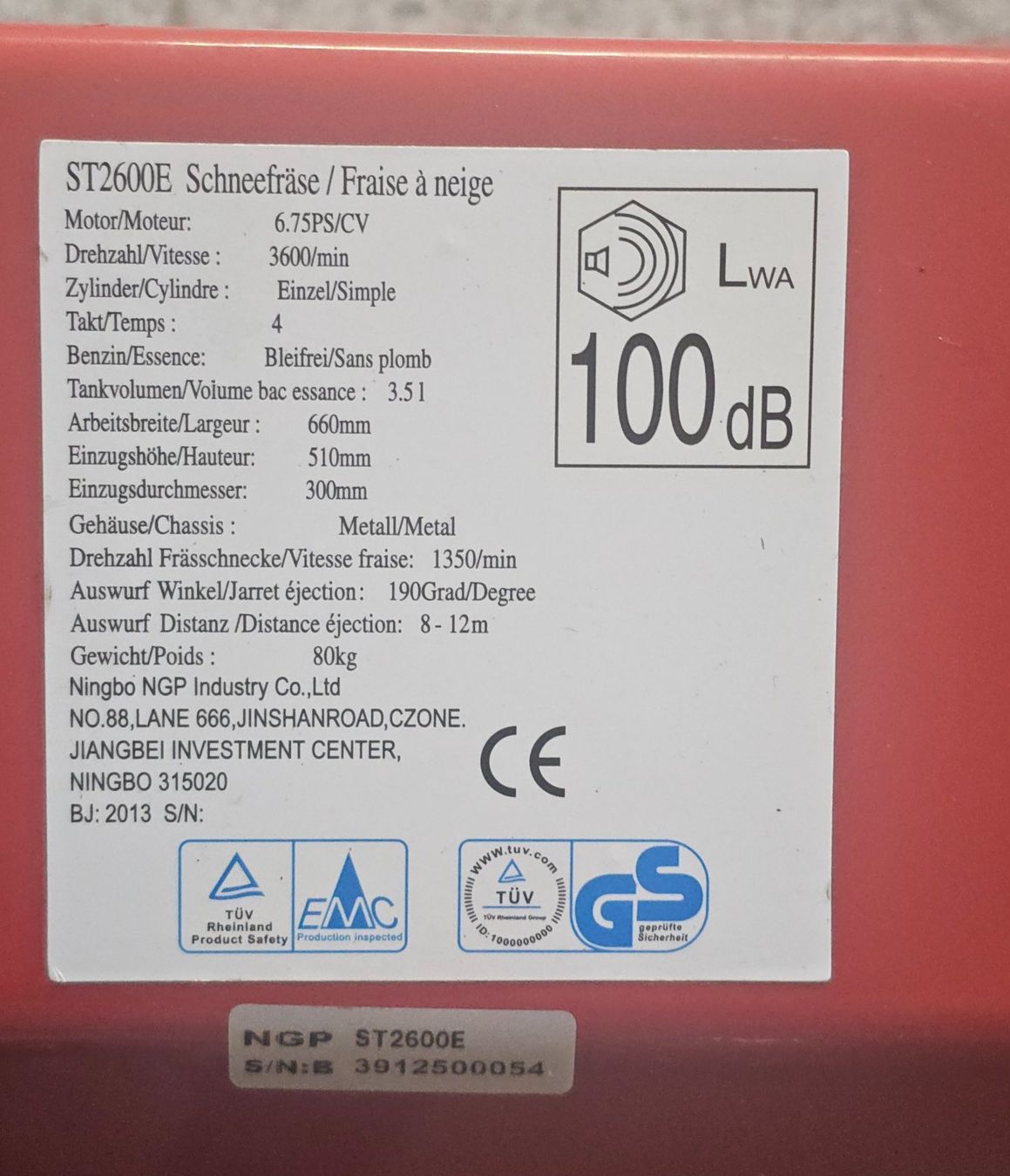 Schneeräumung: Schneefräse NGP ST 2600 E nur ca. 8 Std im Einsatz – Gebraucht aus Oberaach von Peavy28 7