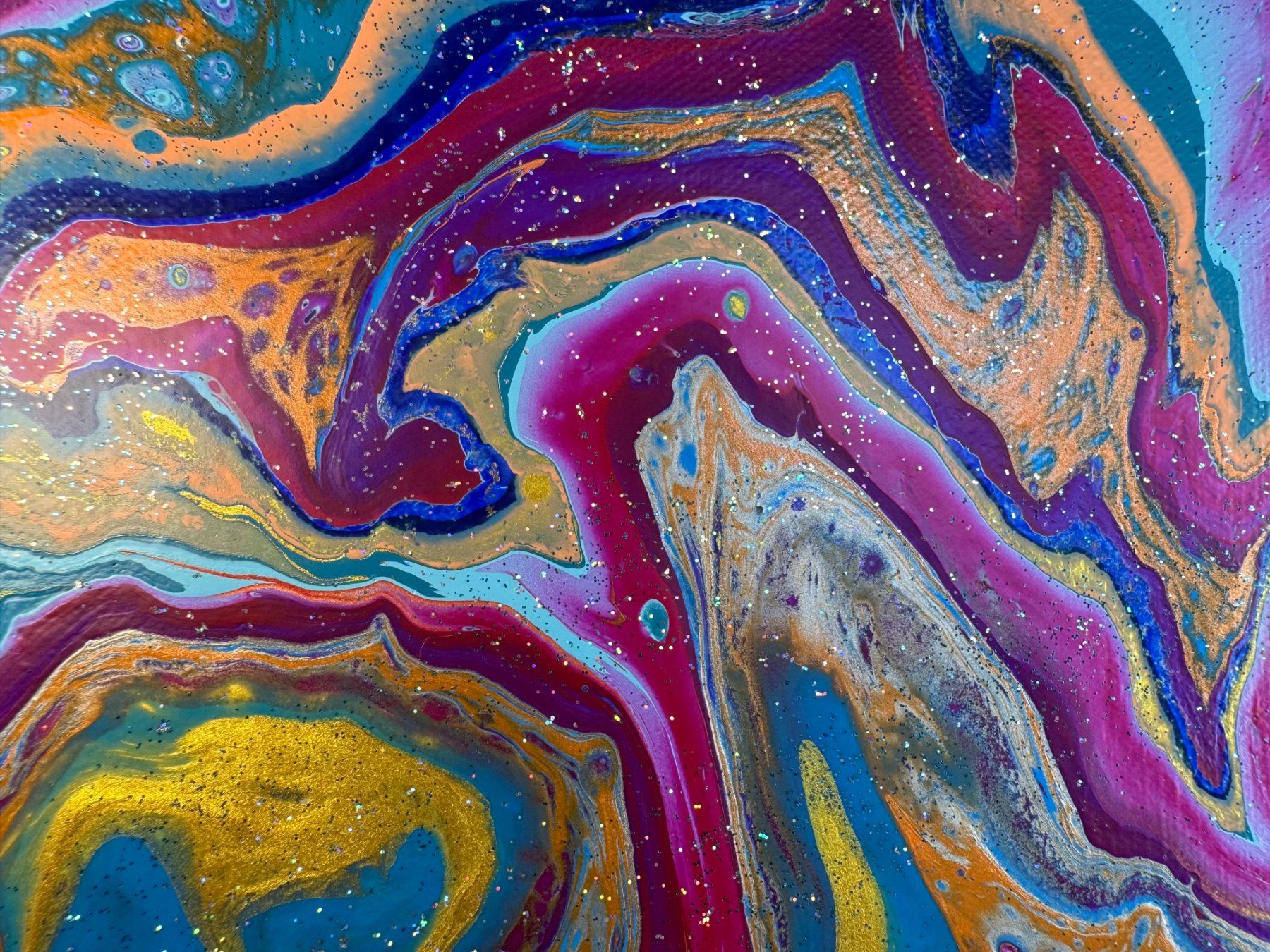 Dipinti: Acryl-Flüssigmalerei, quadratisch – Usato da Schlieren venduto da MayaSheng1983 1