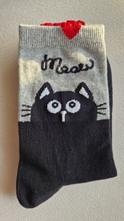 Neu: Süsse Katzensocken "Meow" mit Herz ❤️ Gr. 37-39