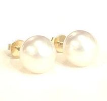 Südsee-Perlohrstecker, weiss, 750 Gelbgold, 9-9.5mm, 1.290,-