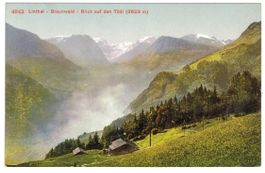 AK Linthal Braunwald Blick auf den Tödi