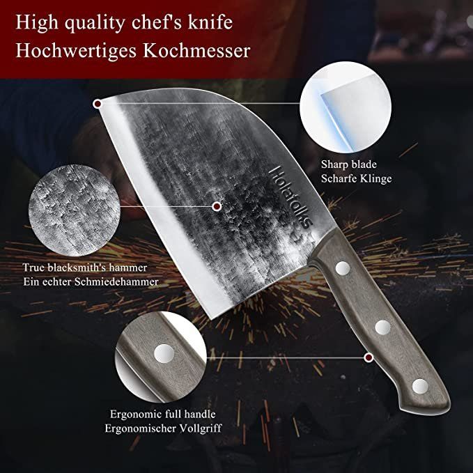 Coltelli da cucina: Hackmesser Mit Lederjacke Japanisches Messer Küchenmesser – Nuovo e nell'imballaggio originale da Oberentfelden venduto da ase_sk8n 2